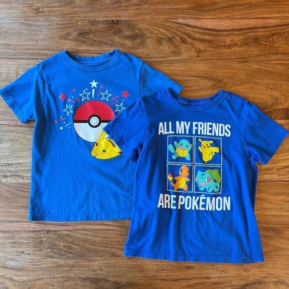 Pokémon Blue T-Shirt Bundle x2 - Picture 1 of 9